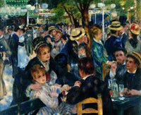 Dance at Le Moulin de la Galette poster print featuring vibrant colors and classic Parisian scene.
