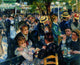 Dance at Le Moulin de la Galette poster print featuring vibrant colors and classic Parisian scene.