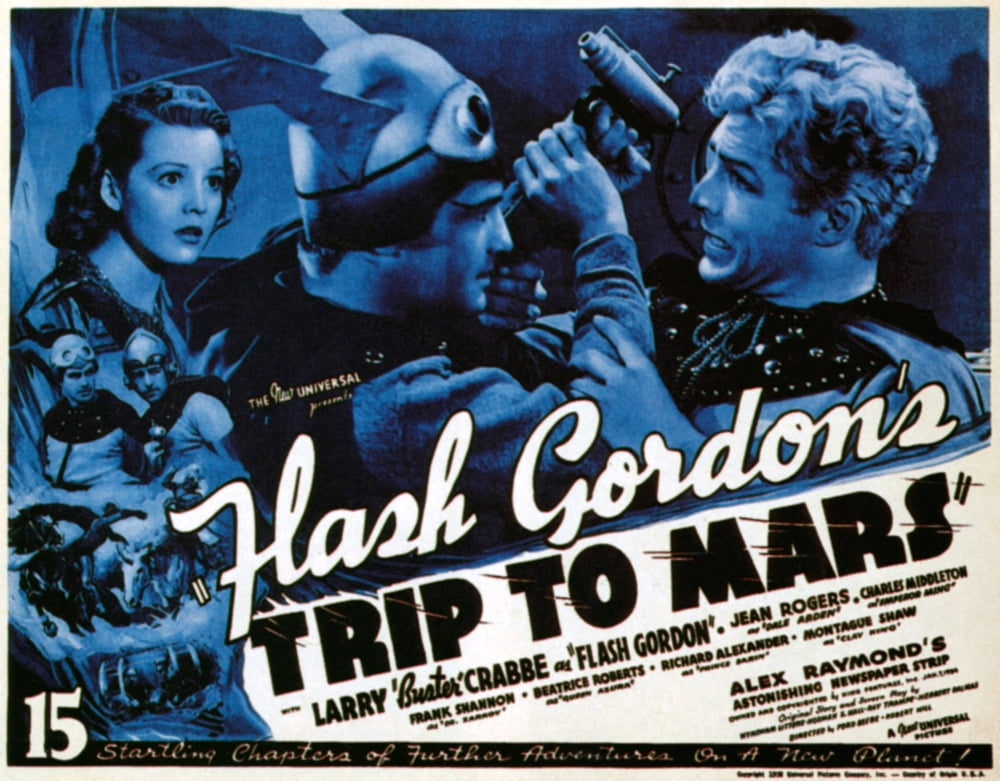 Flash Gordon's Trip to Mars Movie Masterprint Poster featuring Jean Rogers and Larry 'Buster' Crabbe.
