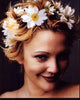 Drew Barrymore photo print with flowers in hair, 8 x 10