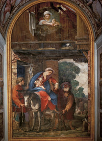 Holy Family Arriving at the Inn Poster Print