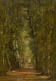 Sunny Lane Art Print by Franz Courtens showcasing a tranquil landscape.