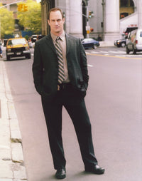 Portrait photo print of Christopher Meloni standing in a coat