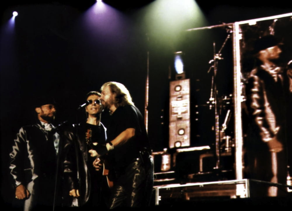 The Bee Gees performing live photo print