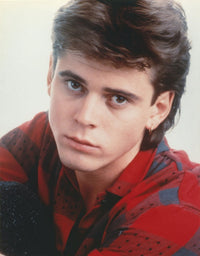 Portrait of Thomas Howell in red checkered shirt photo print.