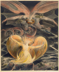 The Great Red Dragon and the Woman Clothed with the Sun print by William Blake