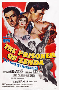 The Prisoner of Zenda Movie Masterprint Poster featuring James Mason, Jane Greer, Stewart Granger, and Deborah Kerr