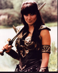 Lucy Lawless as Xena with sword photo print