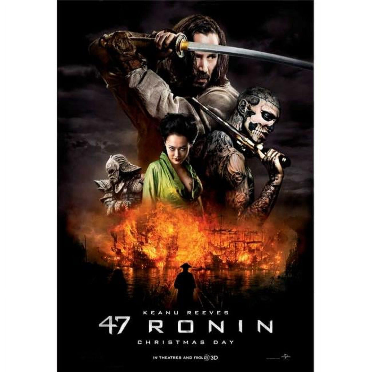 47 Ronin Movie Poster Print in 27x40 size with vibrant colors and intricate details.