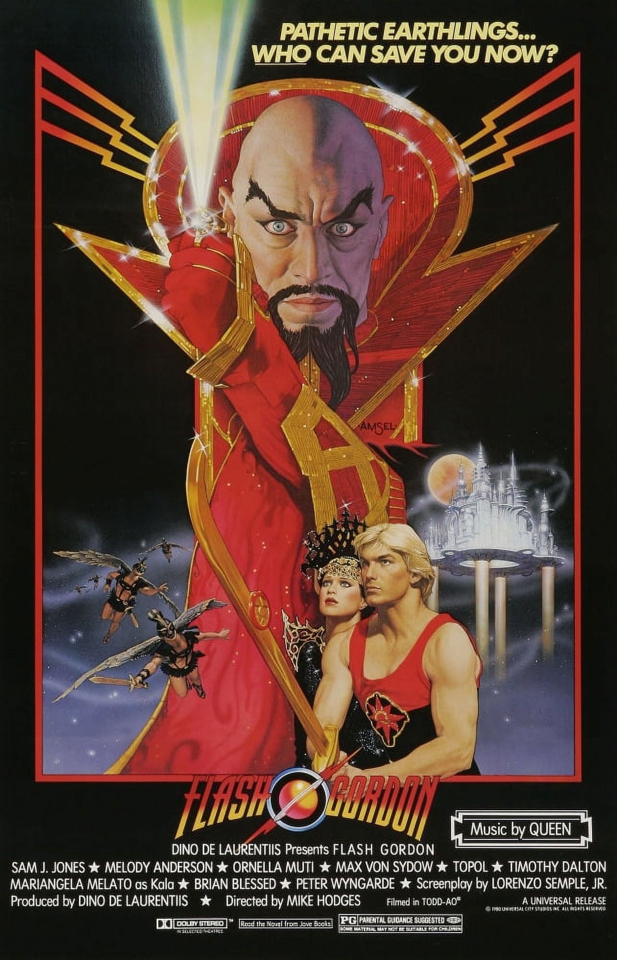 Flash Gordon Fine Art Poster Print showcasing vibrant sci-fi imagery.