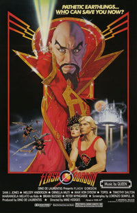 Flash Gordon Fine Art Poster Print showcasing vibrant sci-fi imagery.