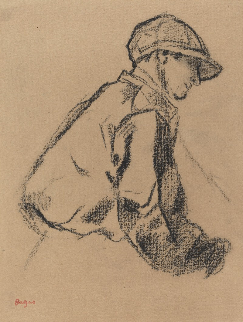 Edgar Degas Study of a Jockey poster print, capturing motion in horseback racing.