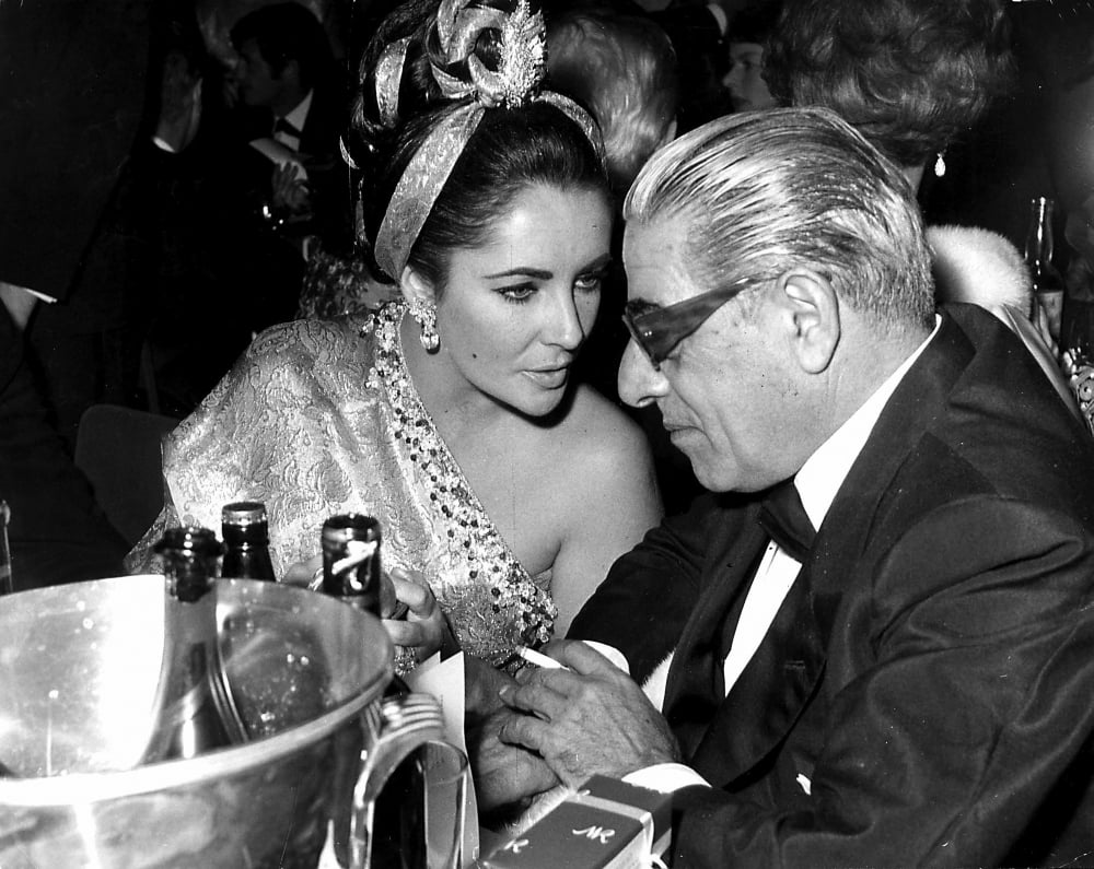 Elizabeth Taylor and Aristotle Onassis iconic photo print