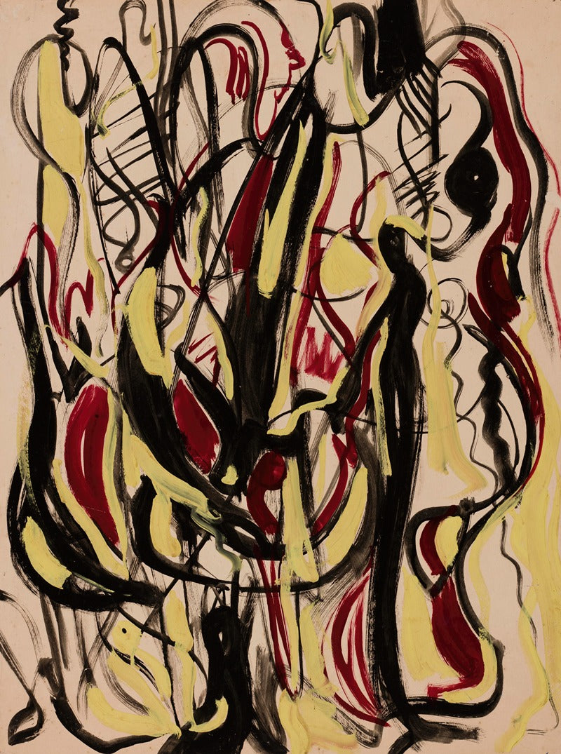 A la Kandinsky poster print by Lola Liivat showcasing vibrant abstract art.