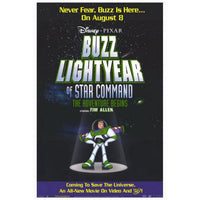 Buzz Lightyear of Star Command movie poster print featuring vibrant colors and adventure theme.