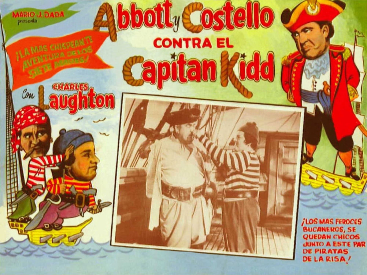 Meet Captain Kidd Movie Poster featuring Bud Lou and Charles Laughton - Abbott and Costello 1952