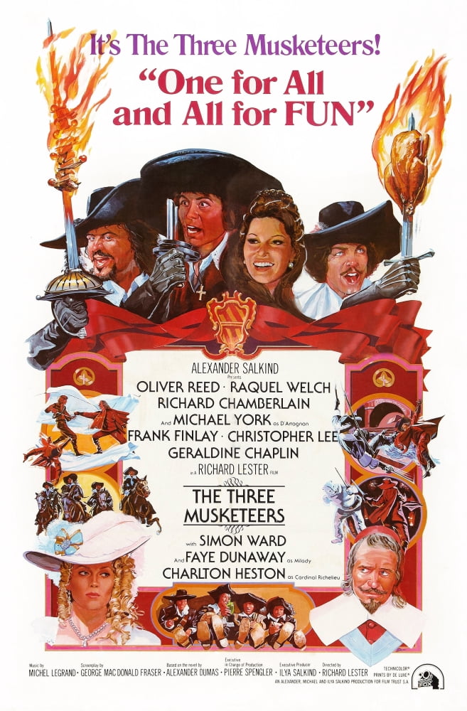The Three Musketeers movie poster masterprint featuring classic cinematic characters.
