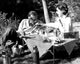 Audrey Hepburn and Gary Cooper picnic scene photo print from Love In The Afternoon.