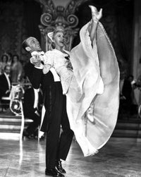 Fred Astaire and Ginger Rogers Dancing Photo Print in Black Tuxedo and White Dress