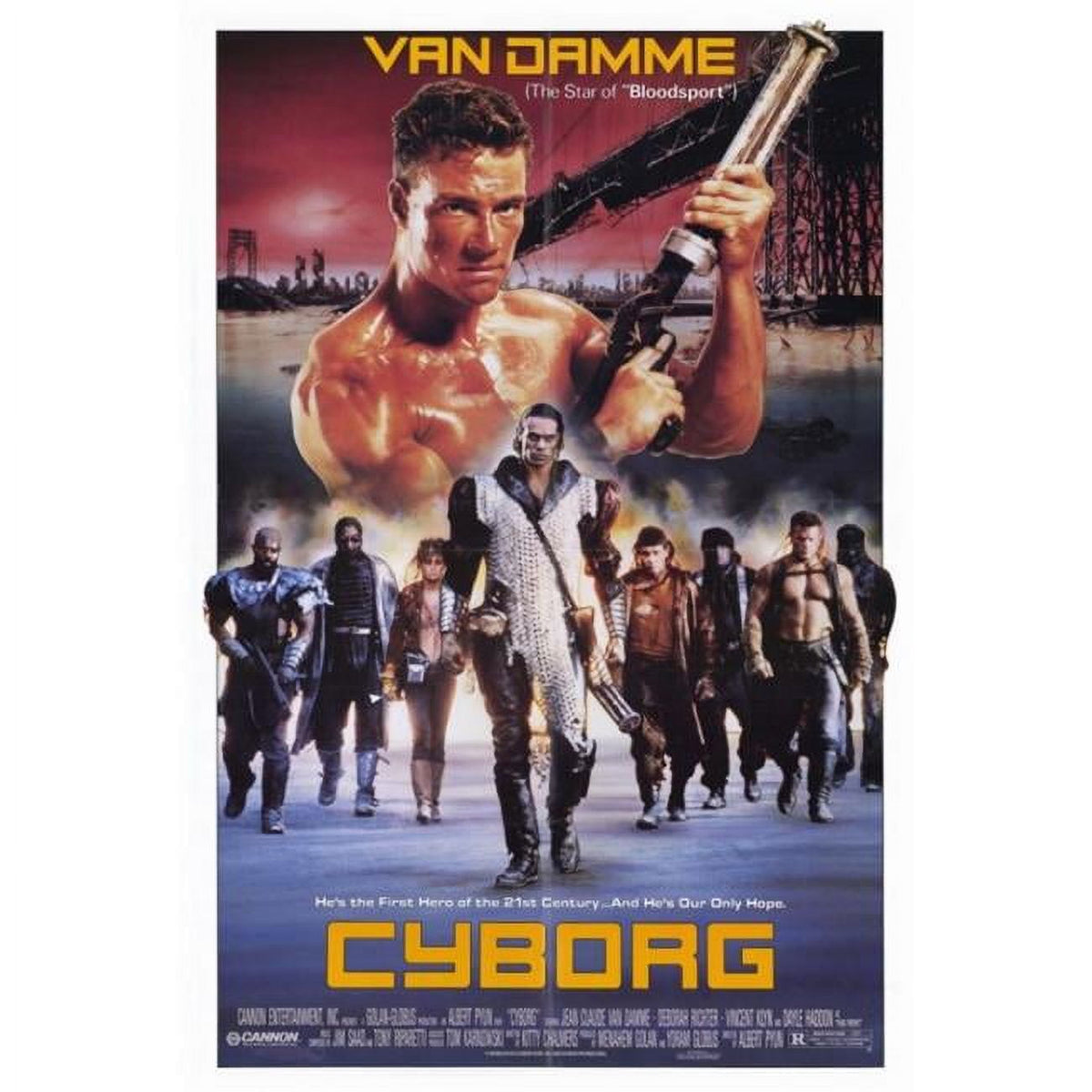 Cyborg Movie Poster Print 27x40 showcasing a futuristic sci-fi theme.