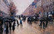 Le Boulevard Poissonnière sous la Pluie poster print by Jean Béraud, 1880, Paris street scene.