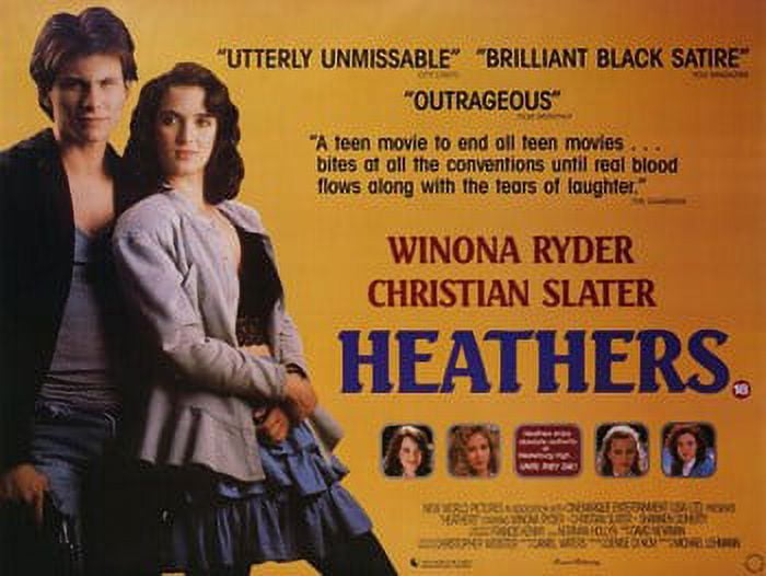 Heathers movie poster 17x11 print showcasing 1980s film culture.