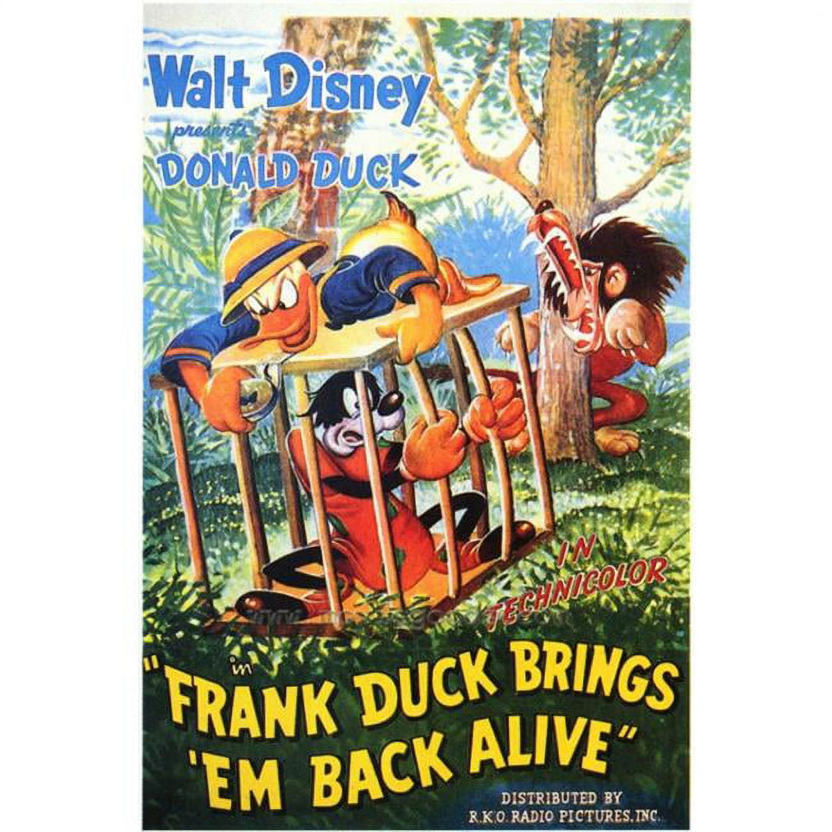 Frank Duck Brings 'em Back Alive Movie Poster Print 27x40