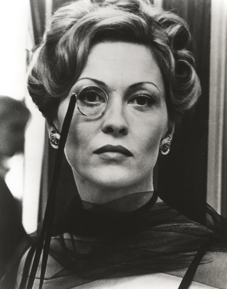 Faye Dunaway portrait photo print wearing a monocle