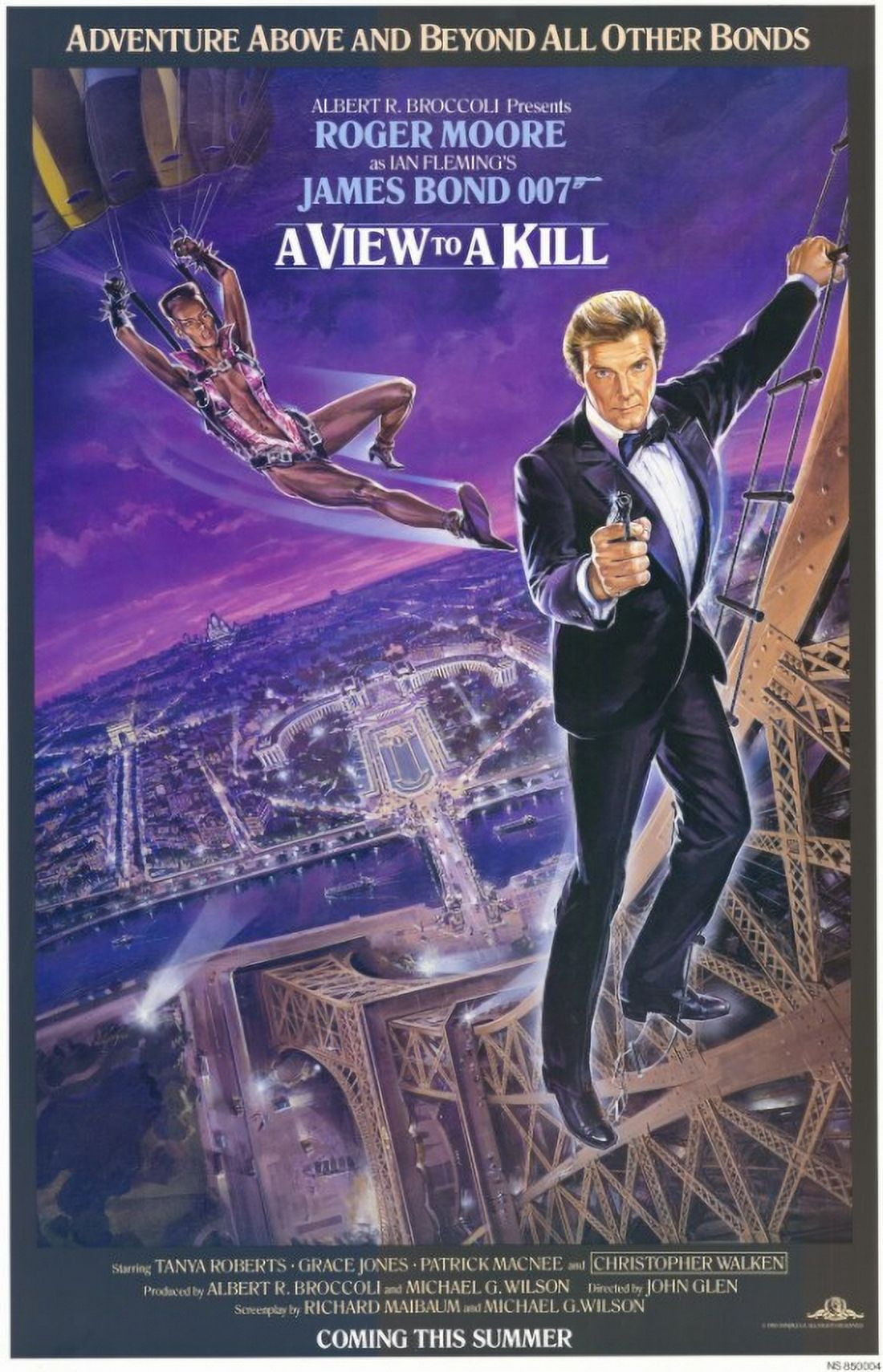 A View to a Kill movie poster 11x17 print for film enthusiasts.