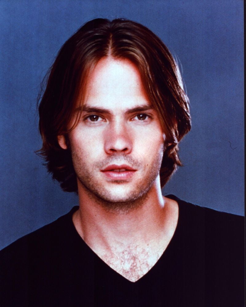 Barry Watson headshot photo print in black shirt.