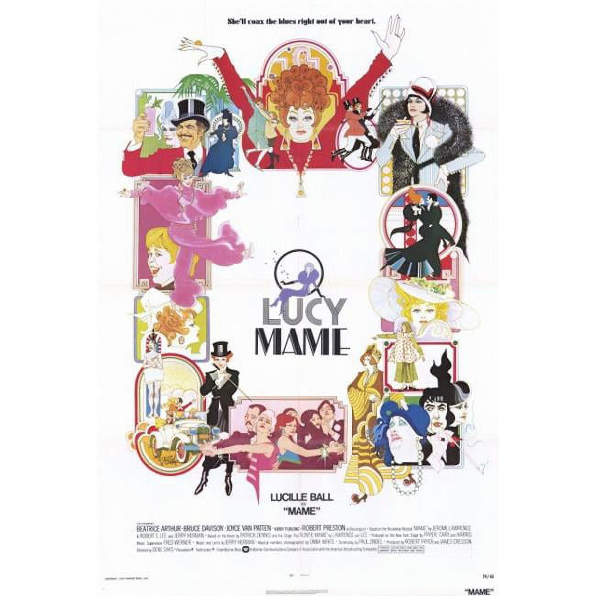 Mame Movie Poster Print showcasing classic film art in vibrant colors.