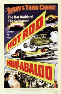 Hot Rod Hullabaloo Movie Poster 11x17 print featuring retro car culture.