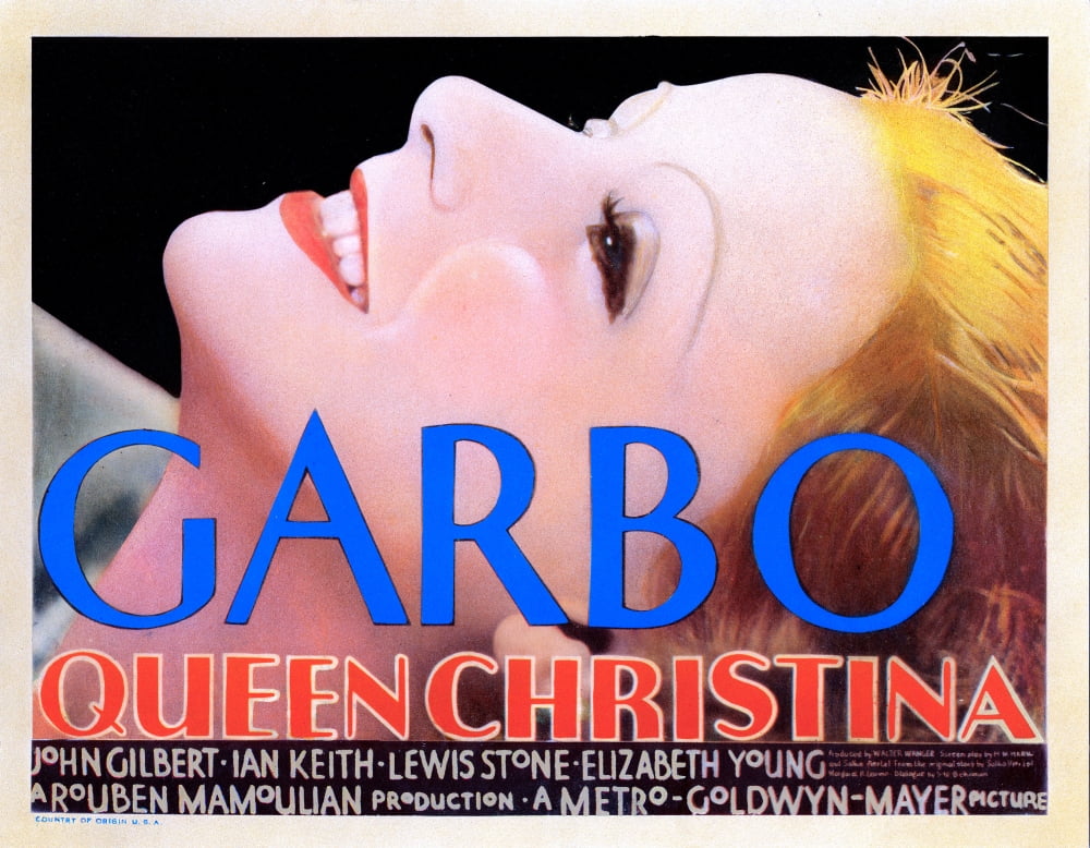 Queen Christina movie poster featuring Greta Garbo, 1933, masterprint