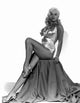 Diana Dors posed on drape photo print in multiple sizes.