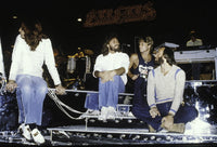 The Bee Gees Photo Print on stage, iconic music performance.