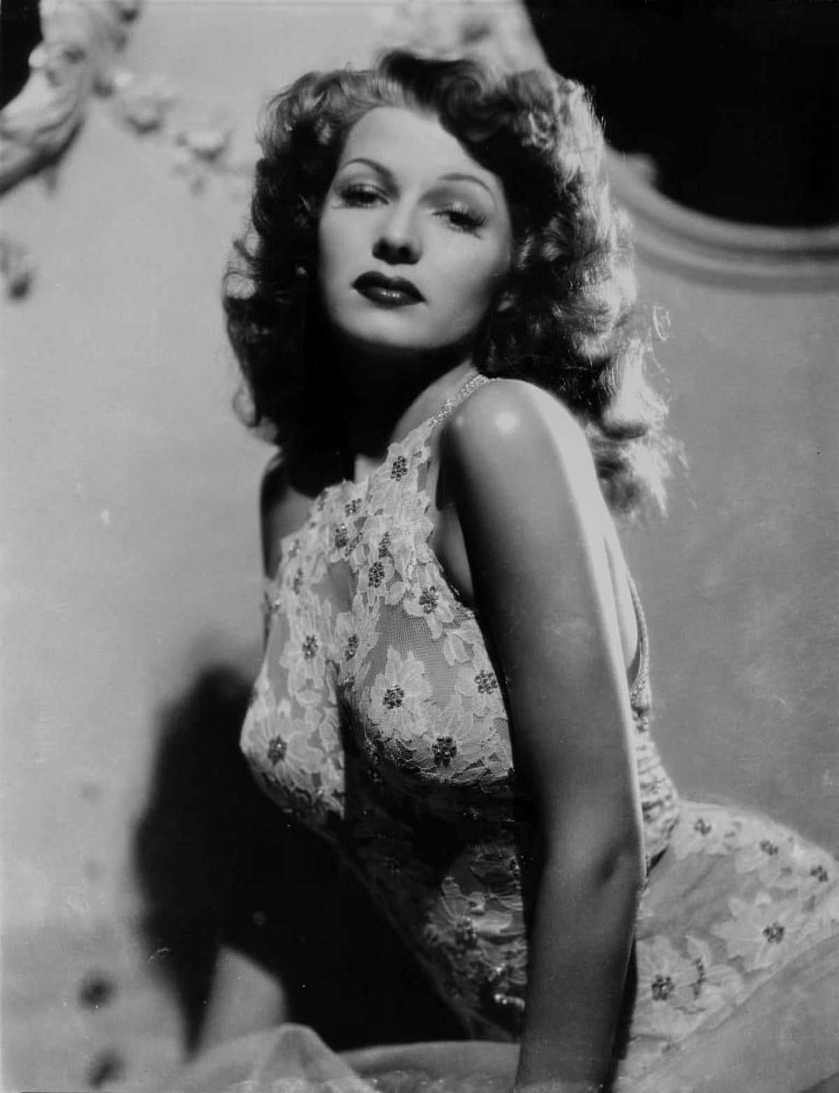Rita Hayworth expressionless pose photo print