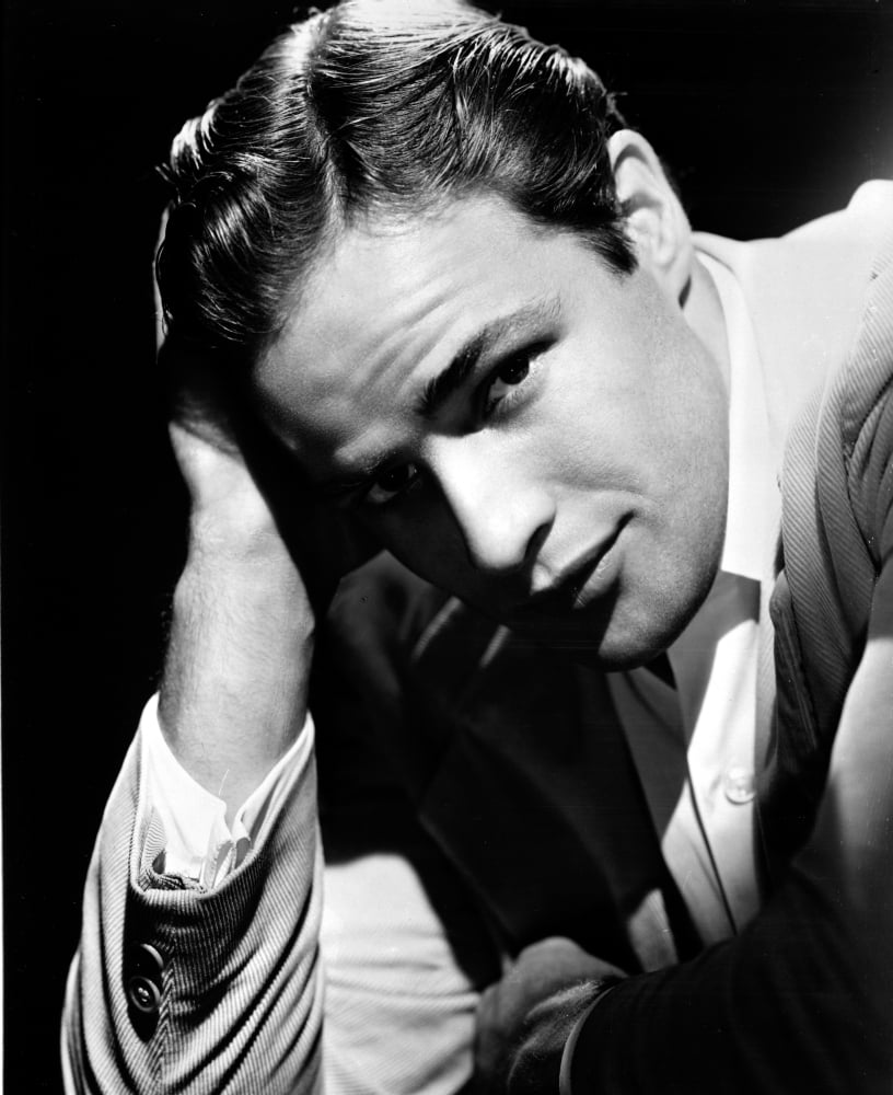 Marlon Brando classic photo print showcasing iconic Hollywood star.