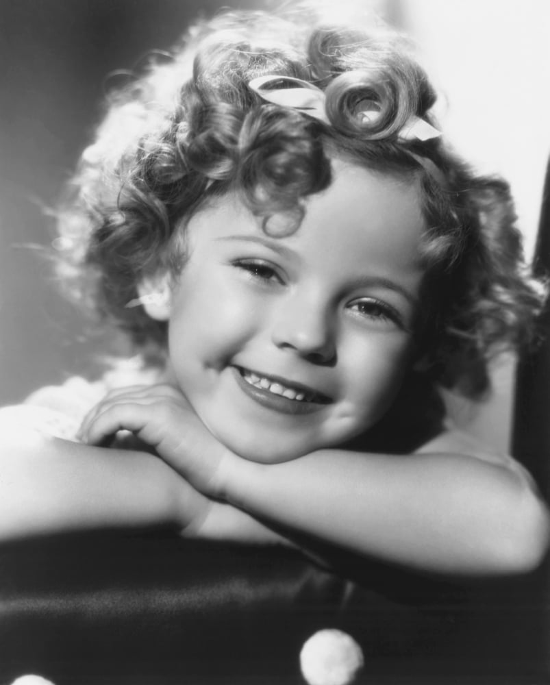 Shirley Temple portrait print, classic Hollywood art