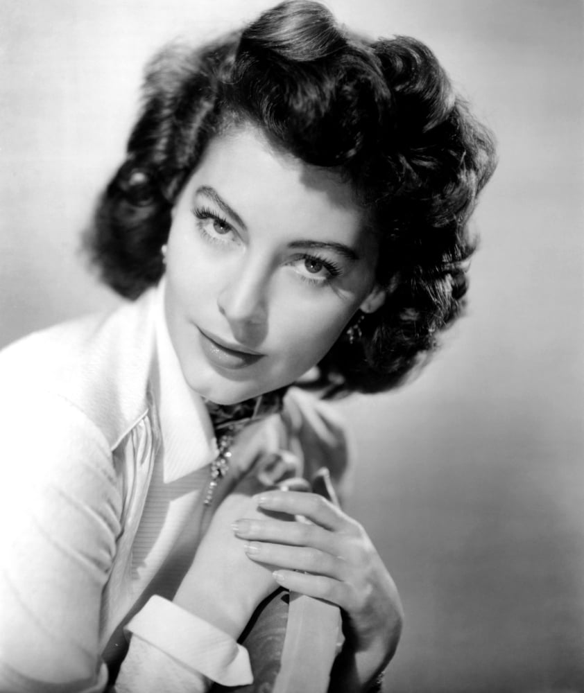 Ava Gardner vintage photo print from the 1940s, showcasing classic Hollywood beauty.