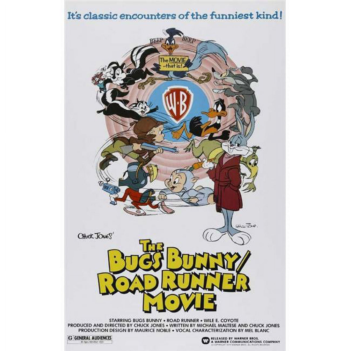 Bugs Bunny and Road Runner Movie Poster Print showing vibrant colors and classic characters.