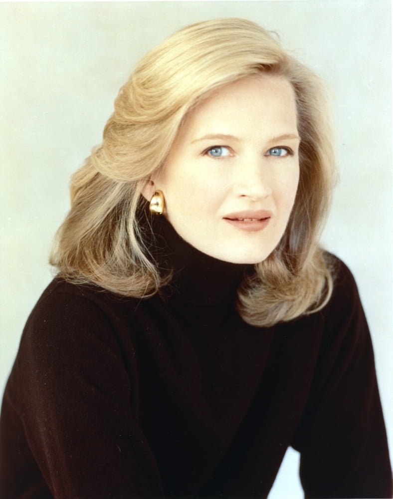 Diane Sawyer black long sleeve portrait photo print.