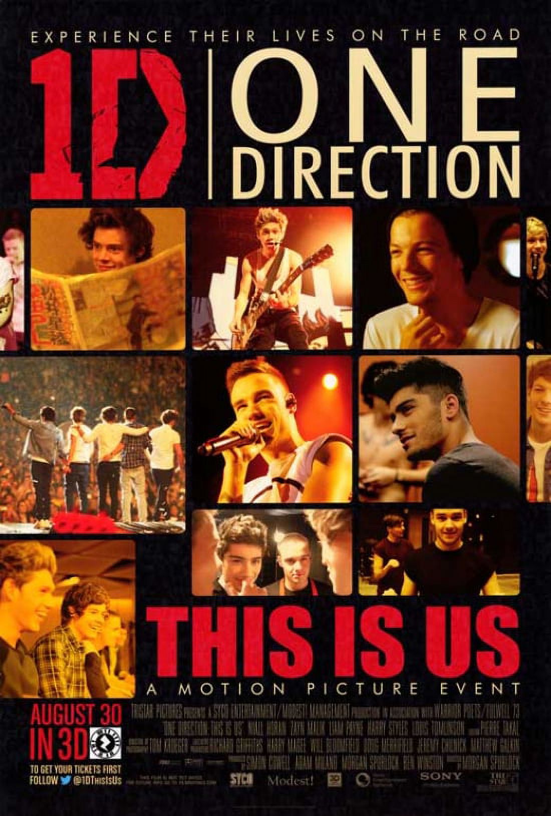 One Direction Movie Poster Print 27x40 showcasing the popular boy band.