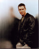 Mark-Paul Gosselaar wearing a leather jacket on a silver wall photo print
