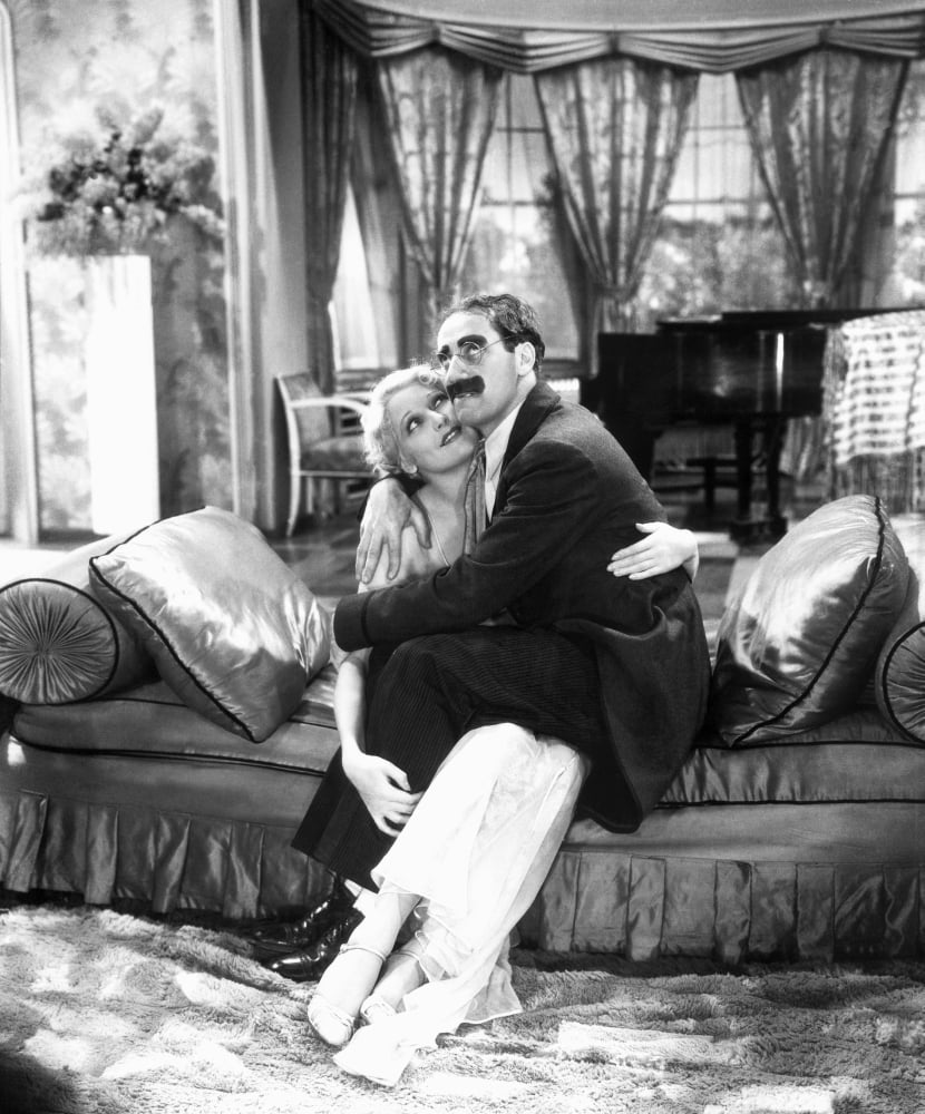 Monkey Business photo print featuring Thelma Todd and Groucho Marx from 1931.