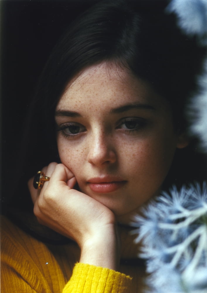 Angela Cartwright portrait photo print in yellow sweater.