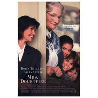 Mrs. Doubtfire movie poster print featuring Robin Williams in a classic scene.