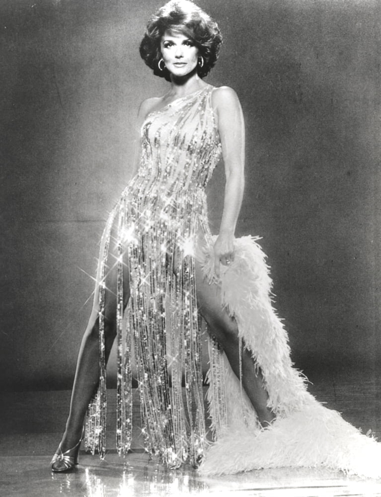 Ann-Margaret wearing a glittered dress photo print.