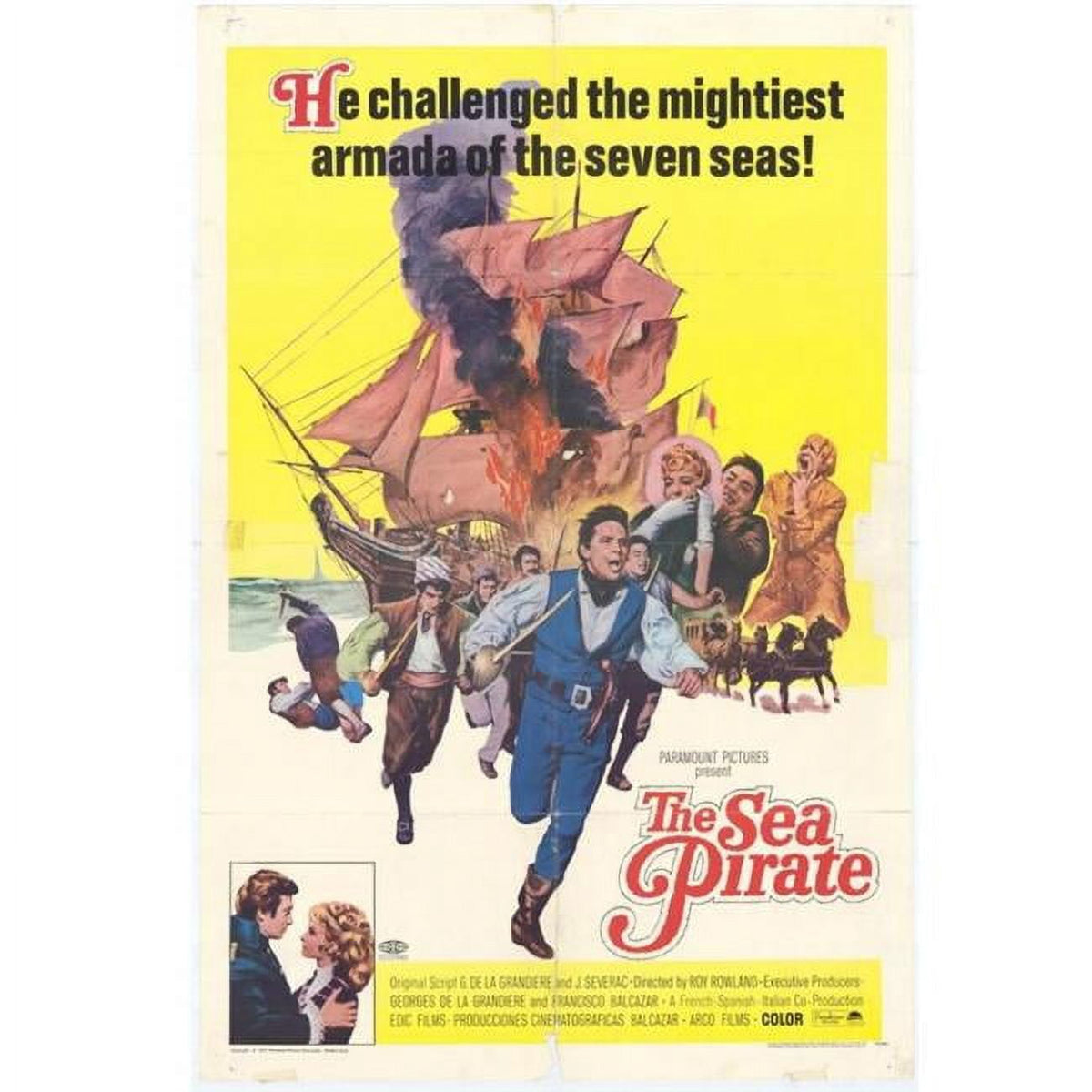 Sea Pirate Movie Poster Print 27x40 featuring nautical adventure theme.