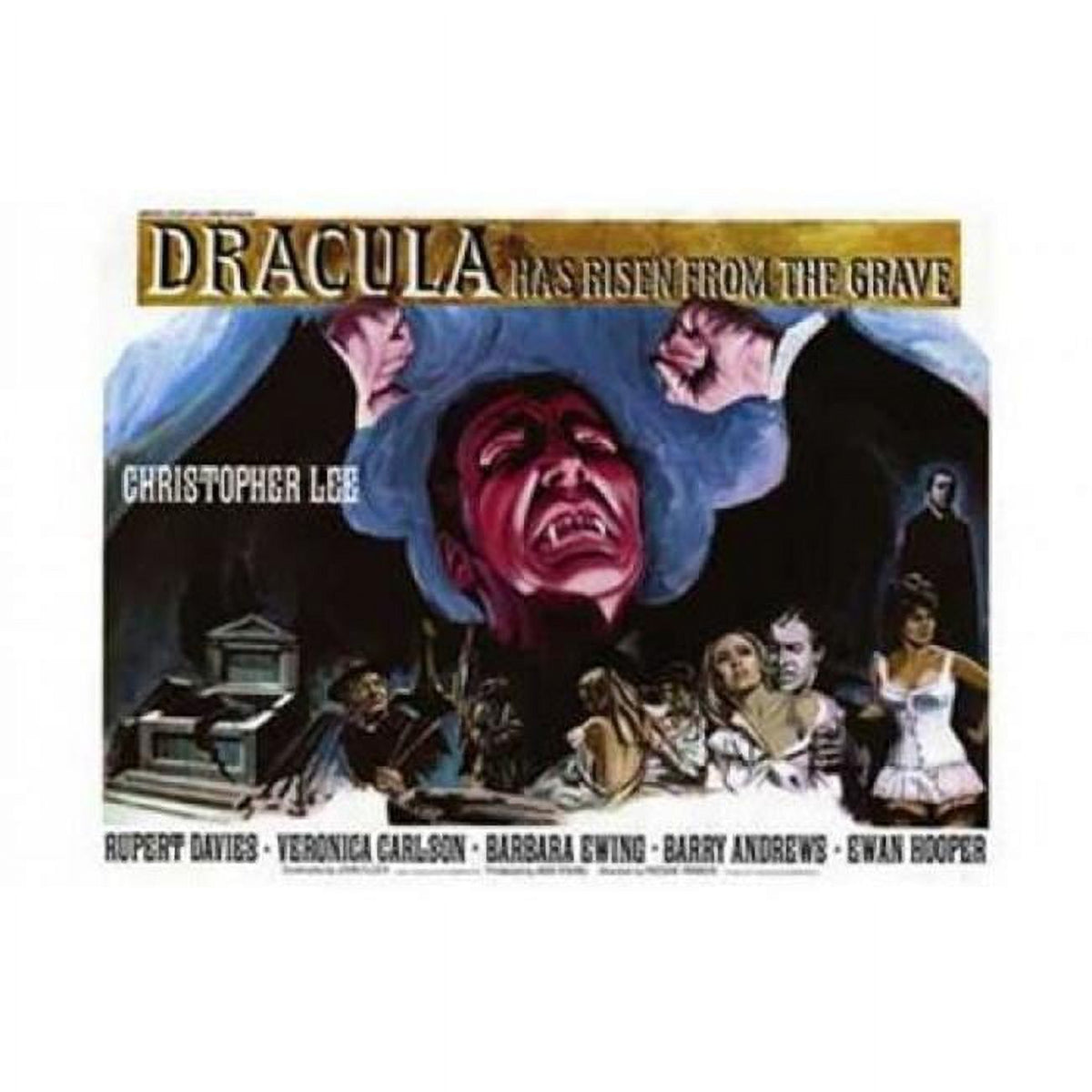Dracula Has Risen from the Grave movie poster 17x11 inches