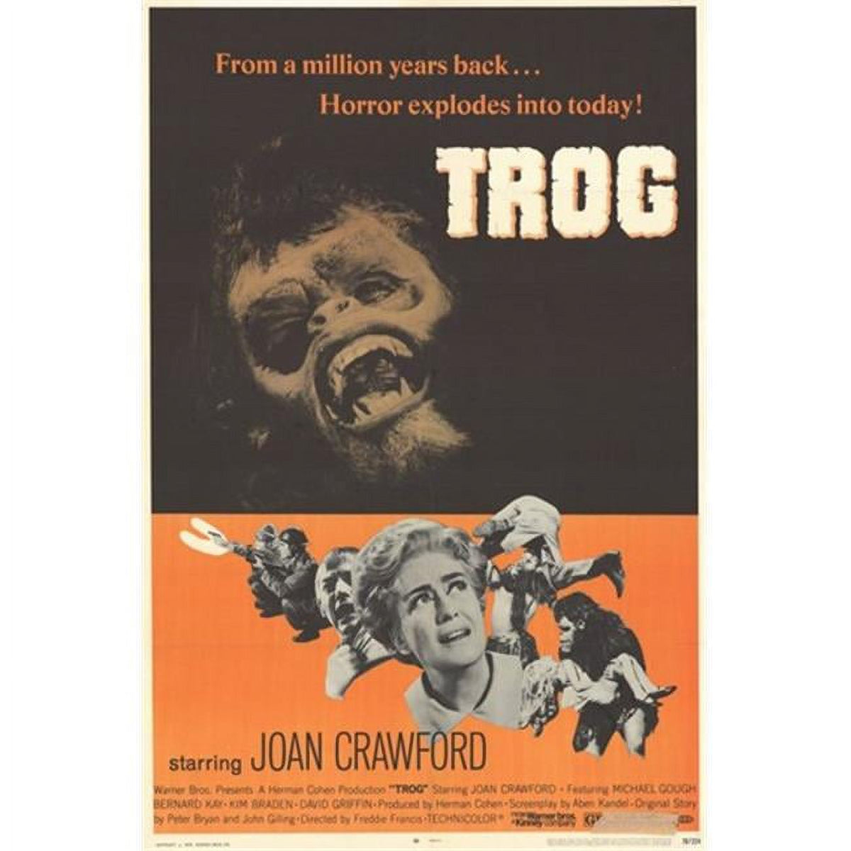 Trog Movie Poster 11x17 print featuring iconic film imagery.